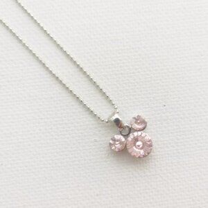 4/$25 Pink Crystal Mickey Mouse Necklace